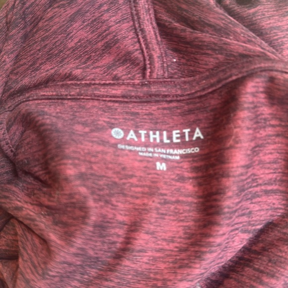 Athleta NWOT Pullover Hooded CYA Top Burgundy/Maroon Hoodie Thumb Holes M - Picture 10 of 11